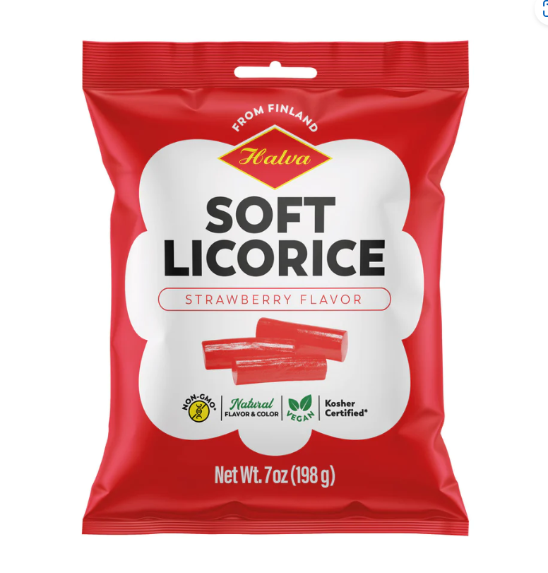 Halva Soft Licorice Strawberry Flavored